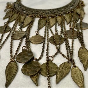 Gold chunky Fall Statement Necklace